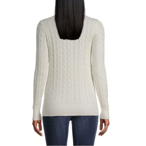 💕ST JOHN'S BAY💕 Cable Knit Crew Neck Sweater - Picture 3 of 8